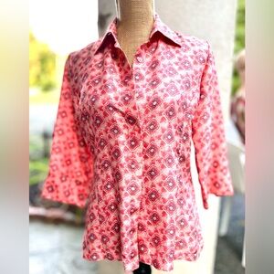 Peck & Peck Vintage Silk Blouse Tunic Length